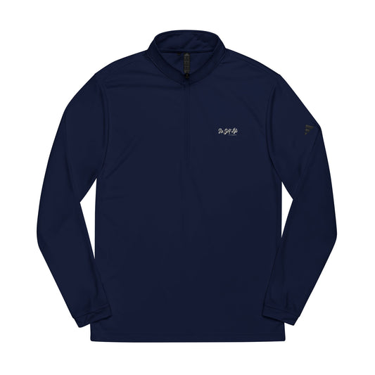Quarter-Zip Pullover — Embroidered Athletic Mock Neck