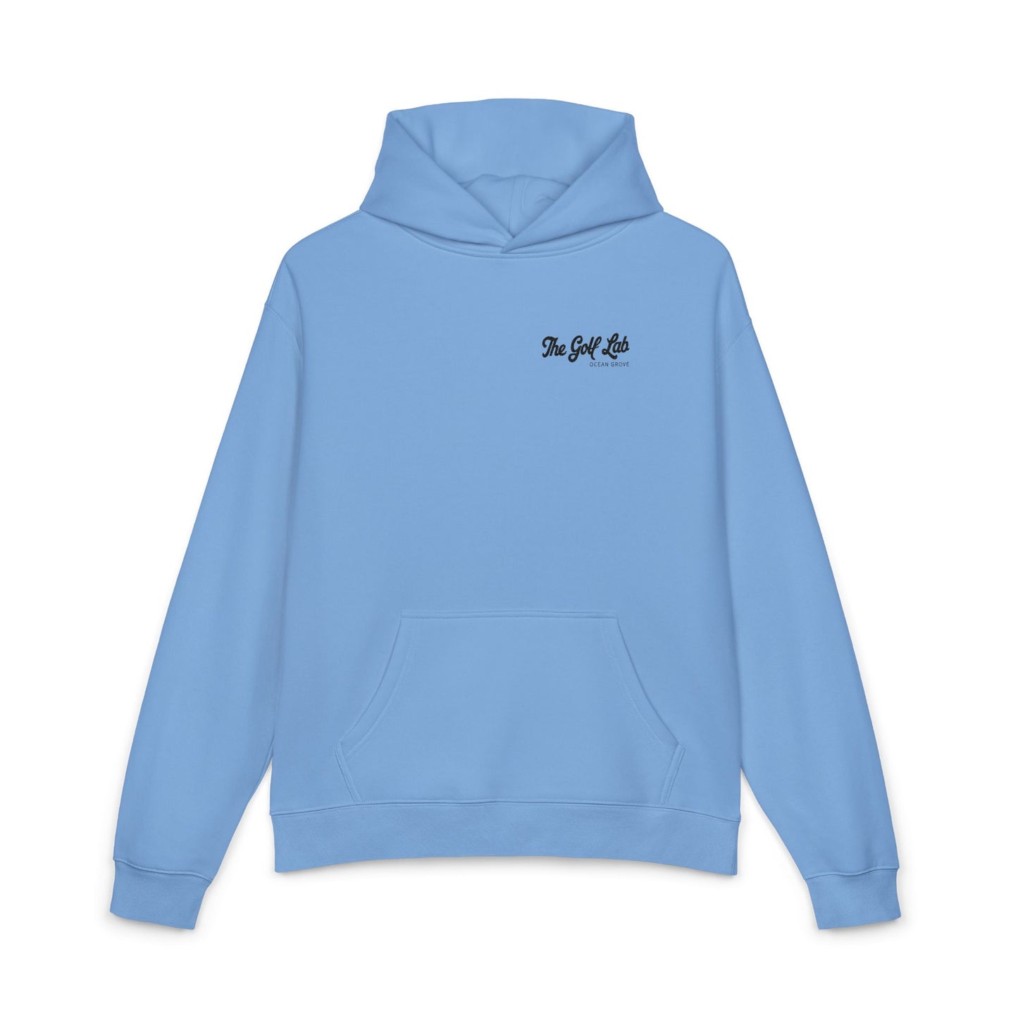 Relaxed Hoodie with Tiny Yellow Smiley Patch – Casual Graphic Pullover