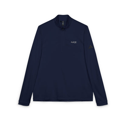 Quarter-Zip Pullover — Embroidered Athletic Mock Neck
