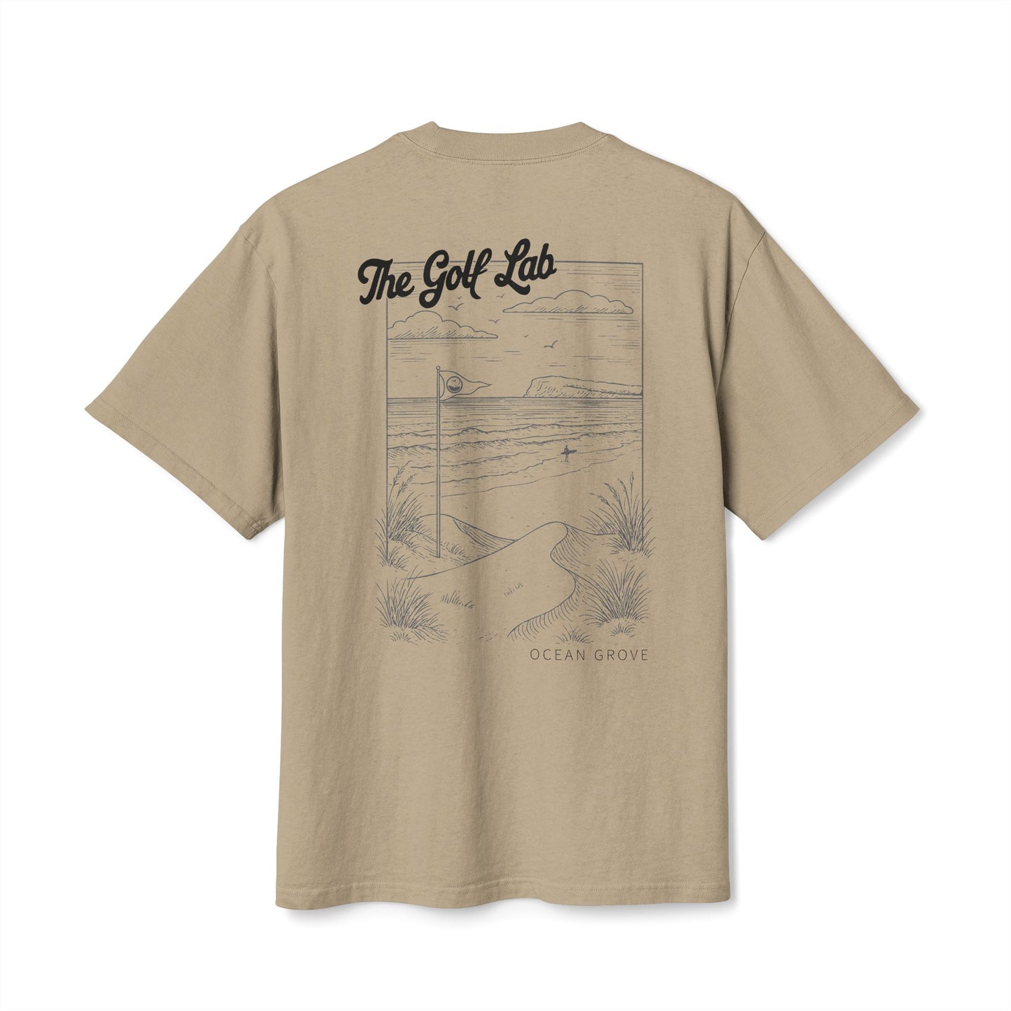 Golf Lab Beachside Tee — 'The Golf Lab' Minimal Coastal Golf T-Shirt