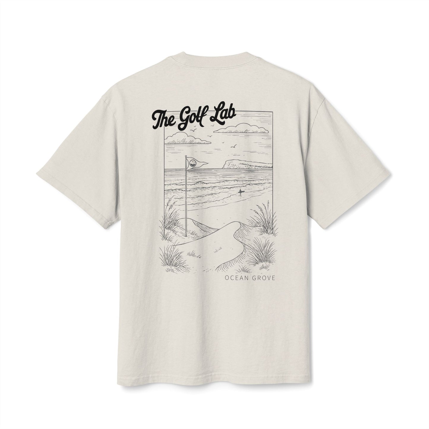 Golf Lab Beachside Tee — 'The Golf Lab' Minimal Coastal Golf T-Shirt