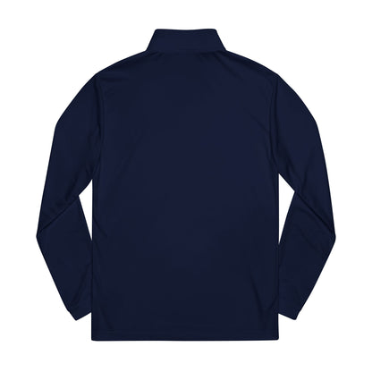Quarter-Zip Pullover — Embroidered Athletic Mock Neck